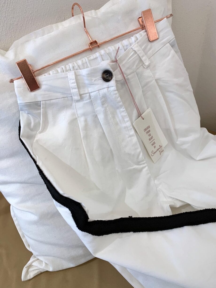 Shop Online Pantalone bimba bianco banda laterale Souvenir Kids