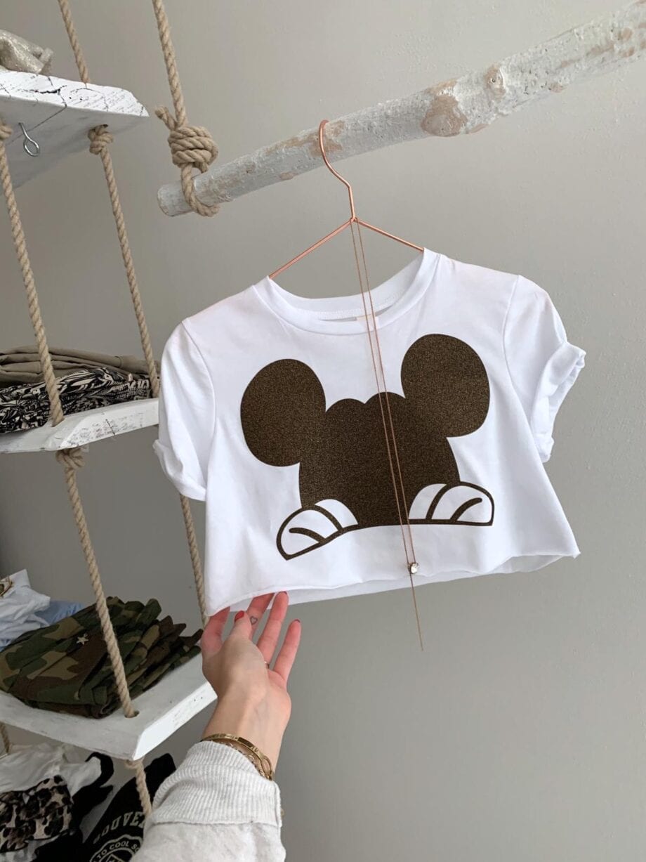 Shop Online T-shirt bimba corta topolino glitter Souvenir Kids