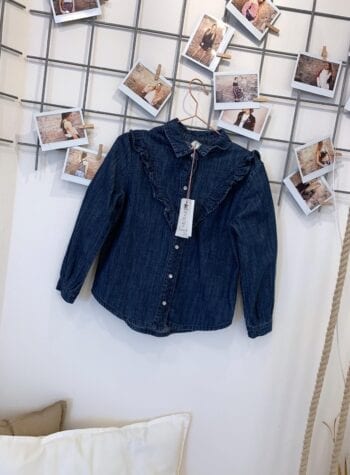 Shop Online Camicia bimba jeans rouches Souvenir kids