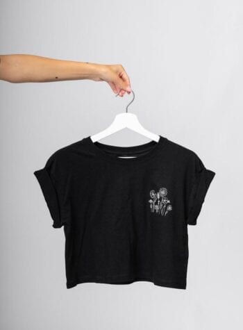 Shop Online T-shirt campo di fiori nera I AM ME