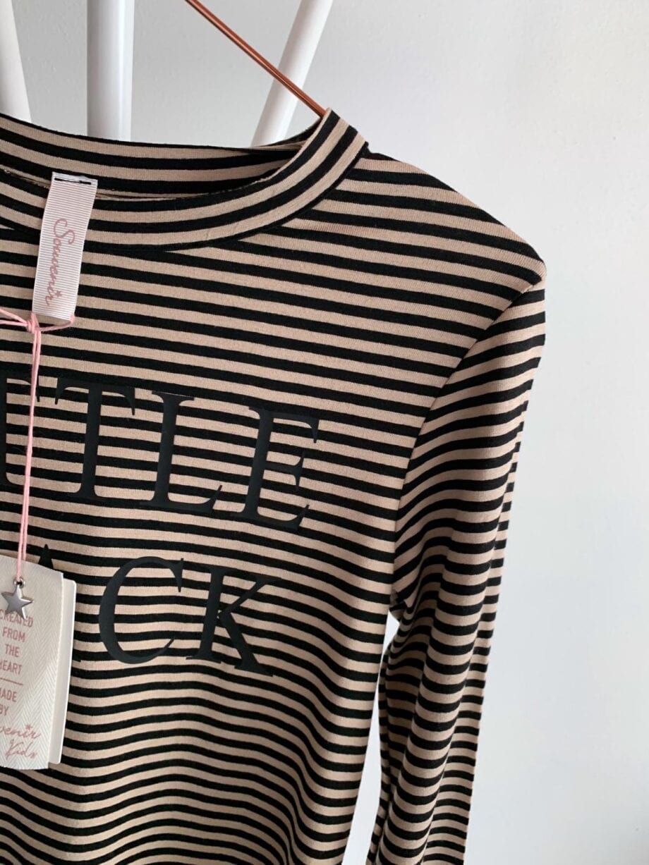 Shop Online Maxi maglia a righe con scritta Souvenir Kids
