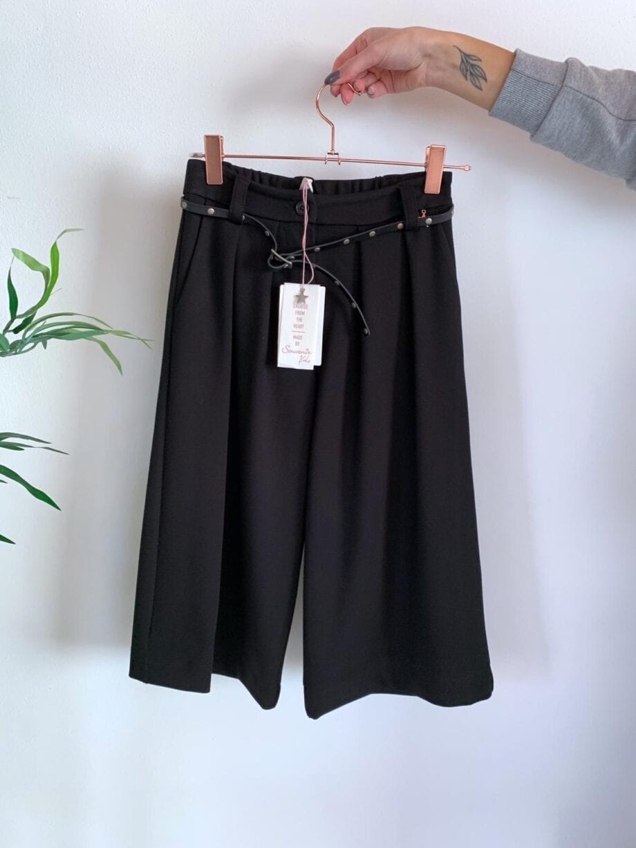 Shop Online Pantalone corto palazzo con cintura Souvenir Kids