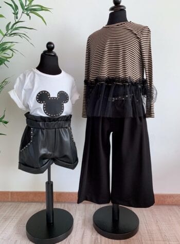 Shop Online Pantalone corto palazzo con cintura Souvenir Kids