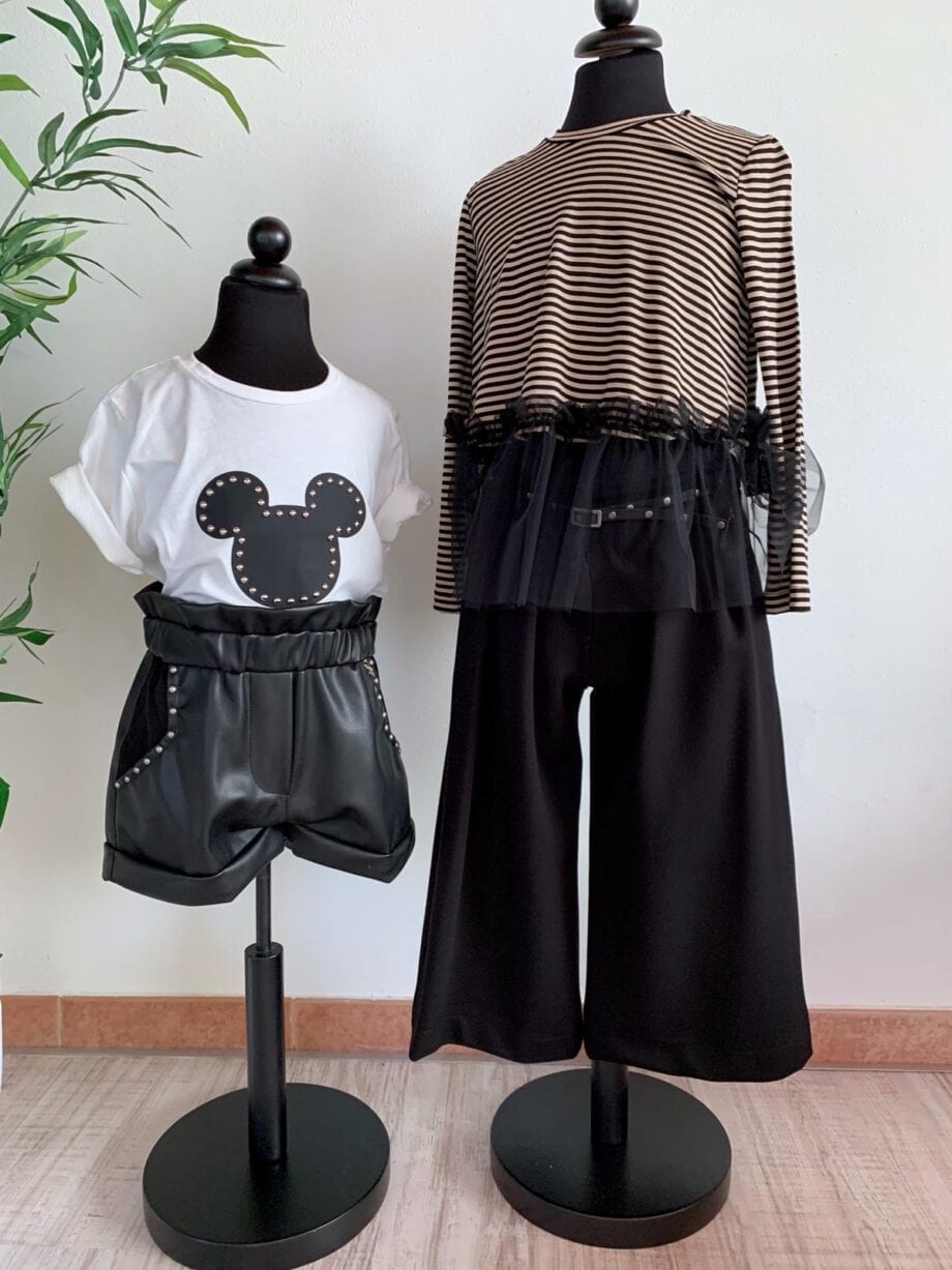 Shop Online Pantalone corto palazzo con cintura Souvenir Kids