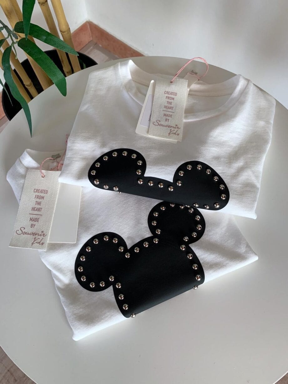 Shop Online T-shirt bianca sagoma topolino Souvenir Kids