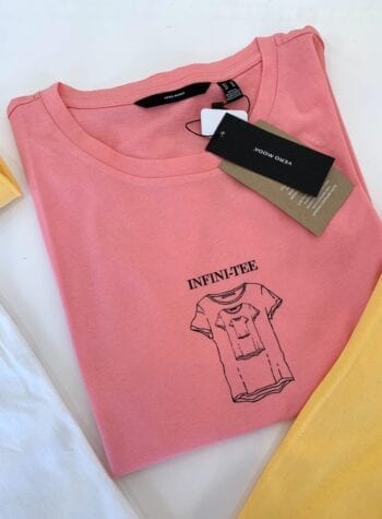 Shop Online T-shirt rosa stampa Vero Moda