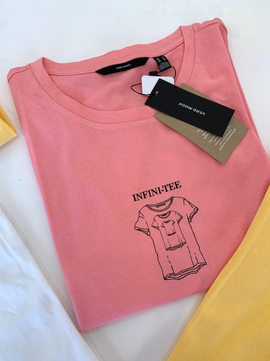 Shop Online T-shirt rosa stampa Vero Moda