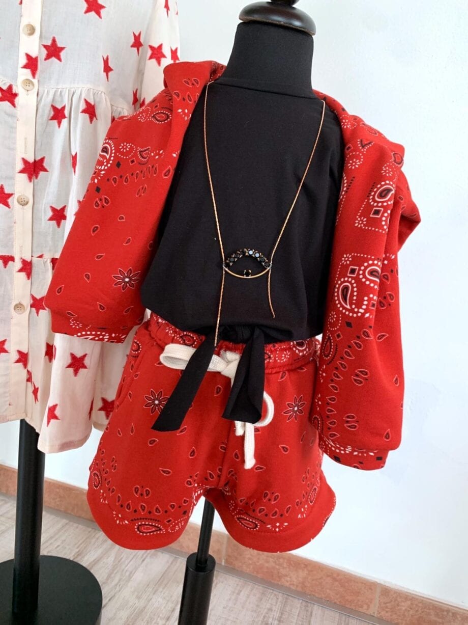 Shop Online Short tuta bandana rosso Souvenir Kids