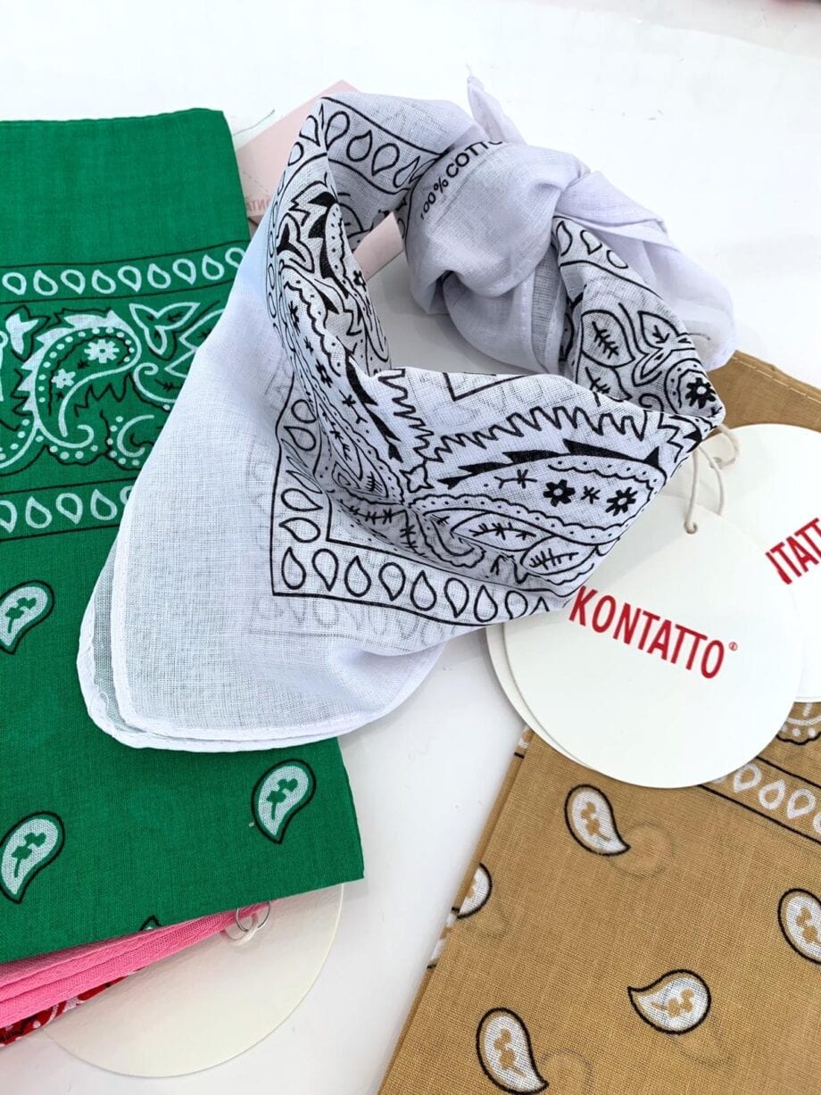 Shop Online Foulard bandana bianco Kontatto