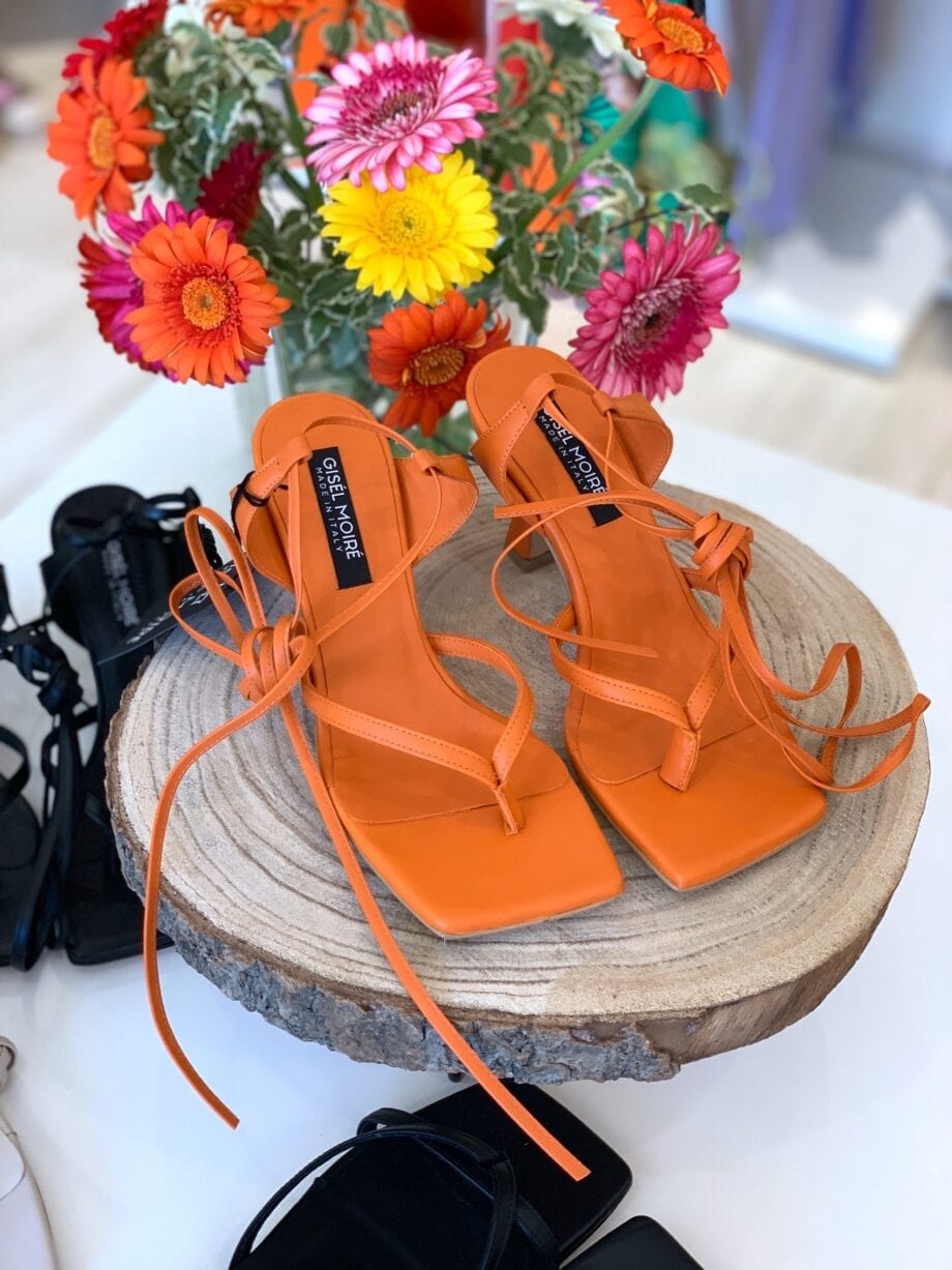Shop Online Sandalo Puket arancione Gisél Moiré