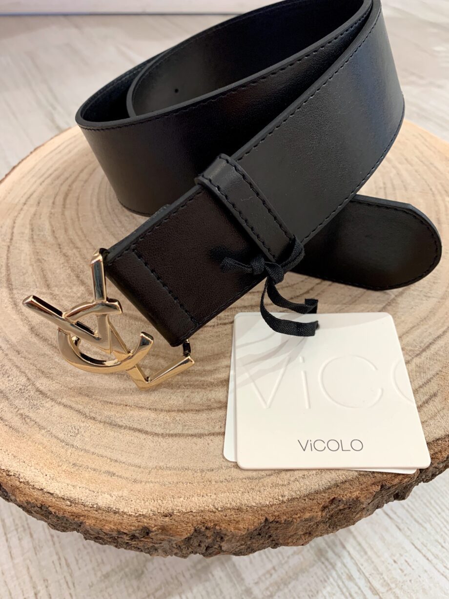 Shop Online Cintura nera modello fibbia YSL Vicolo