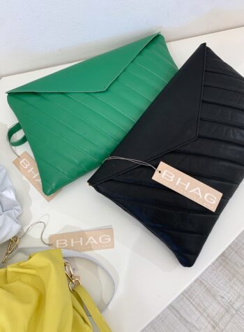 Shop Online Pochette a busta matelassé verde Bhag