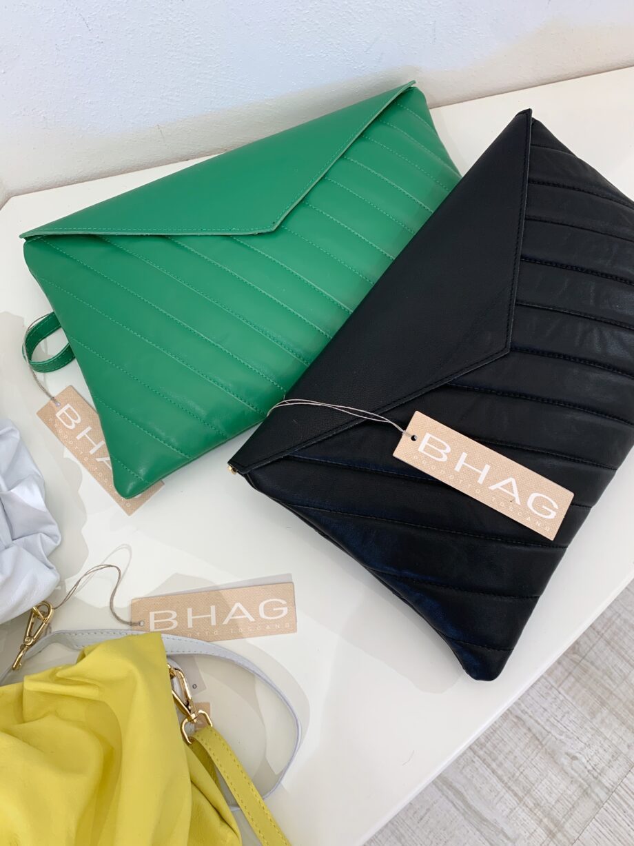 Shop Online Pochette a busta matelassé verde Bhag