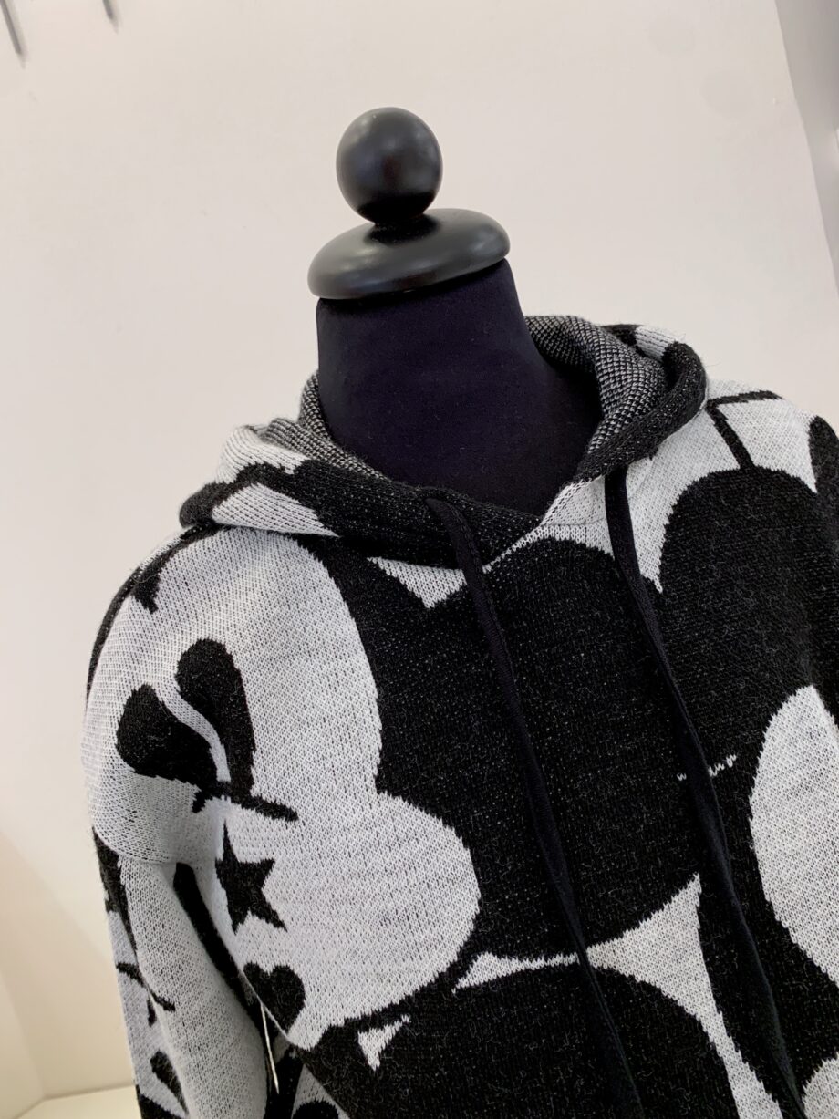 Shop Online Felpa in maglia stampa topolino con cappuccio Souvenir Kids