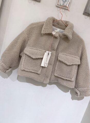 Shop Online Pellicciotto corto beige Souvenir Kids