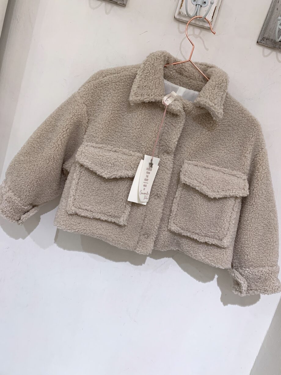 Shop Online Pellicciotto corto beige Souvenir Kids