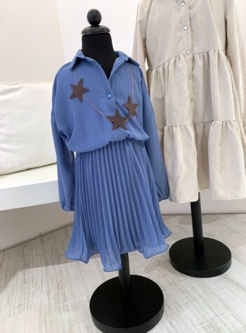 Shop Online Vestito in georgette azzurro Souvenir kids
