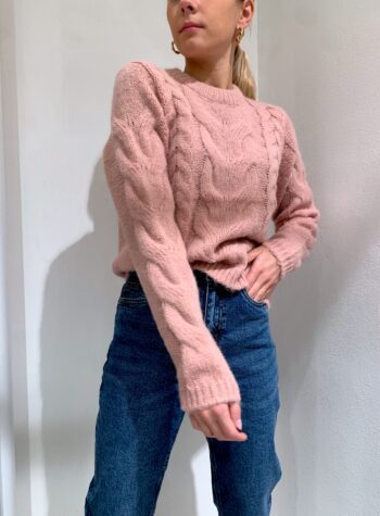 Shop Online Maglione rosa con trecce Vero Moda