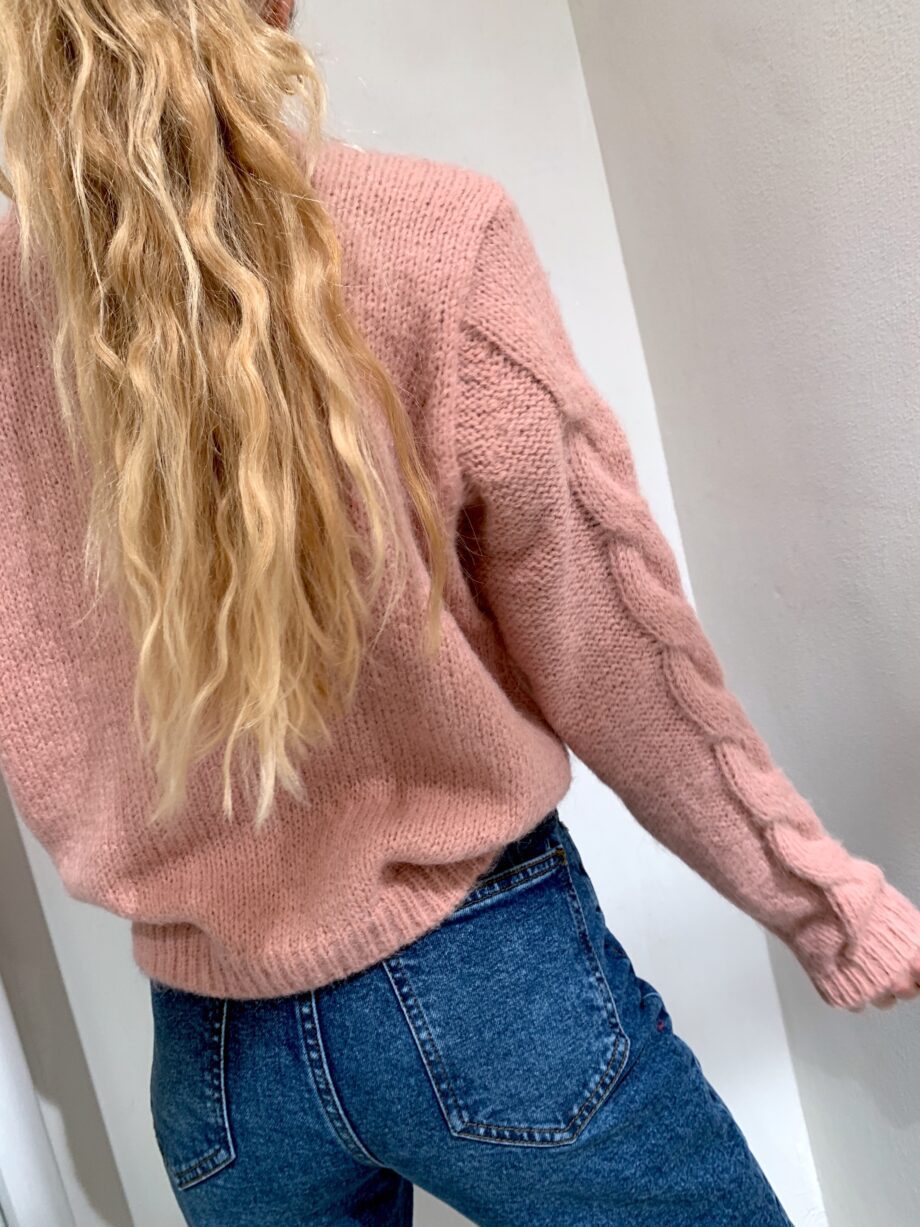 Shop Online Maglione rosa con trecce Vero Moda