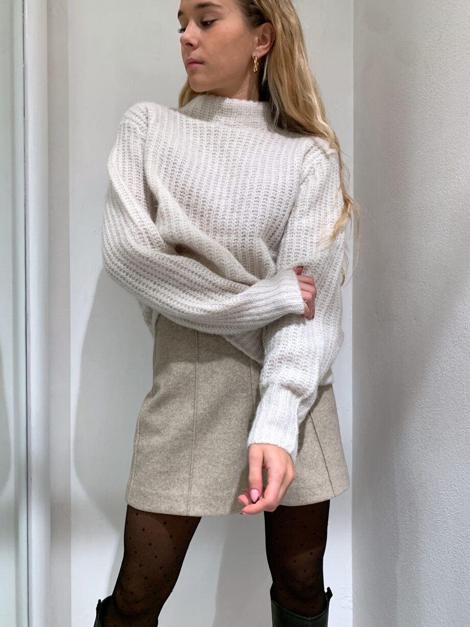Shop Online Maglione over in maglia inglese panna Vero Moda