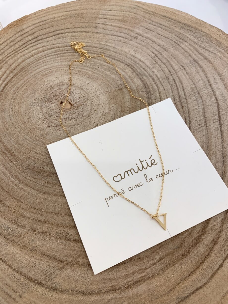 Shop Online Collana in argento 925 con charm lettera V Amitié