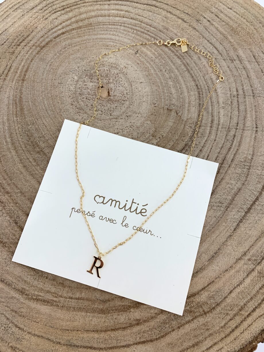 Shop Online Collana in argento 925 con charm lettera V Amitié