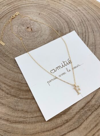 Shop Online Collana in argento 925 con charm lettera F Amitié