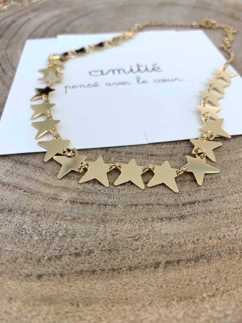 Shop Online Collana giro stelle placcata oro Amitié