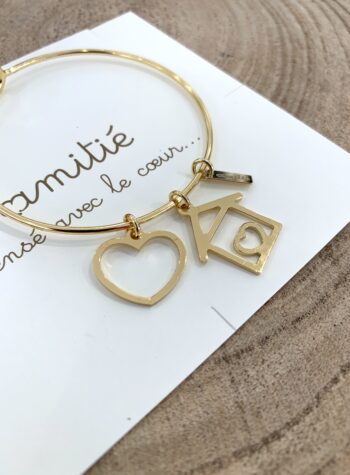 Shop Online Bracciale rigido con charm aereo Amitié