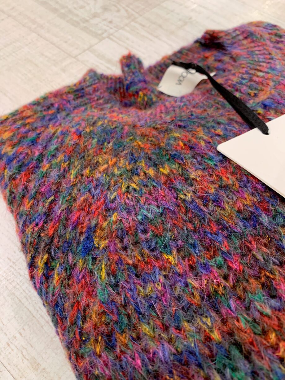Shop Online Maglioncino girocollo in mohair multicolore arcobaleno Vicolo