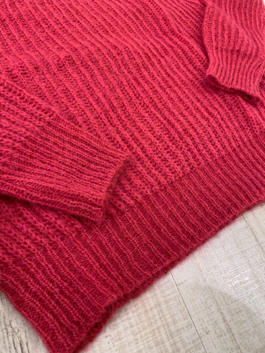 Shop Online Maglioncino girocollo in mohair fucsia Vicolo