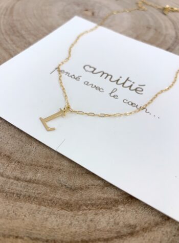 Shop Online Collana in argento 925 con charm lettera L Amitié