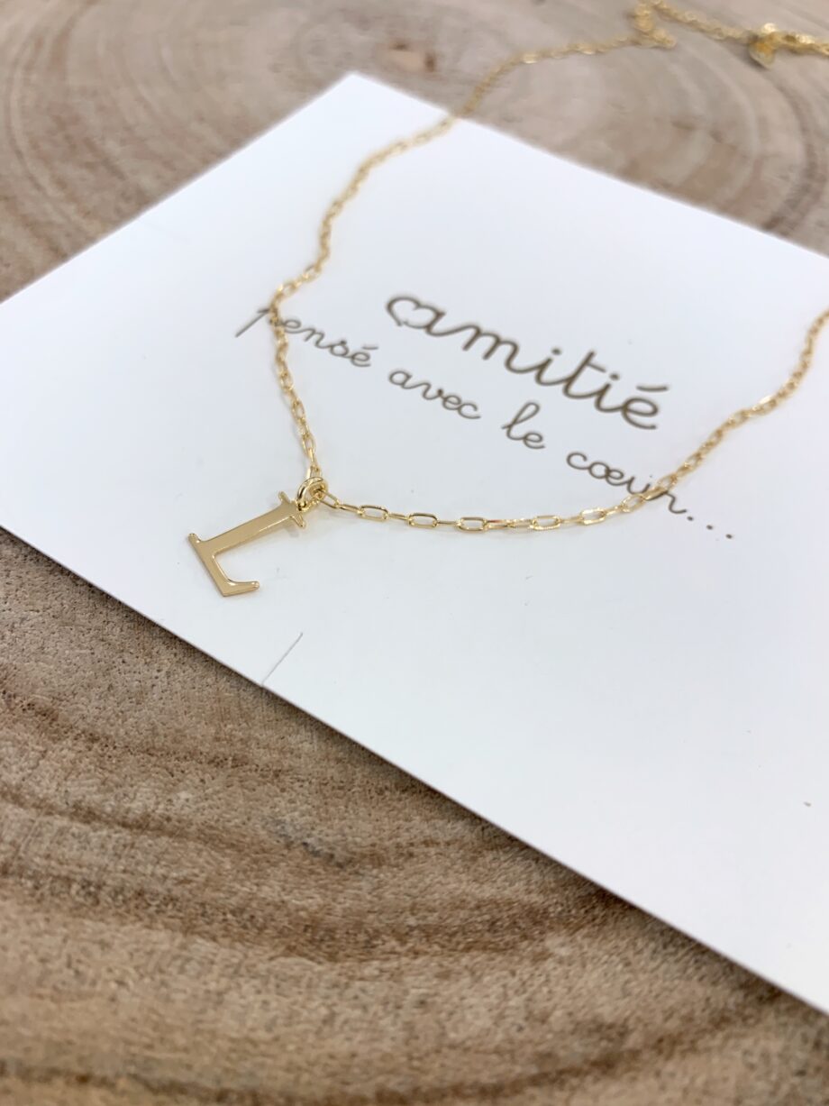 Shop Online Collana in argento 925 con charm lettera L Amitié