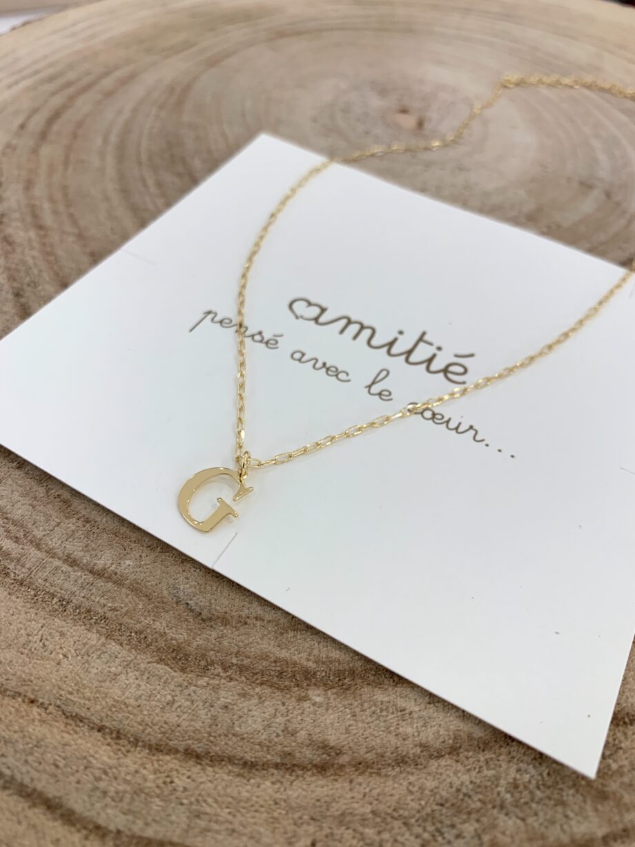 Shop Online Collana in argento 925 con charm lettera G Amitié