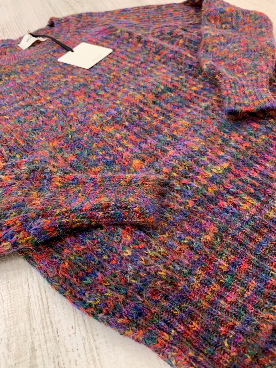 Shop Online Maglioncino girocollo in mohair multicolore arcobaleno Vicolo