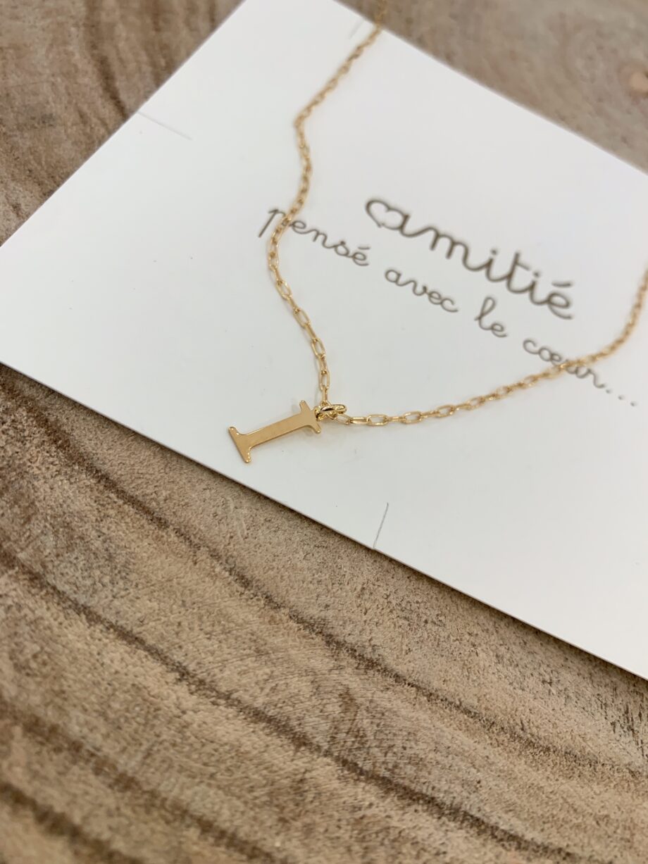 Shop Online Collana in argento 925 con charm lettera I Amitié