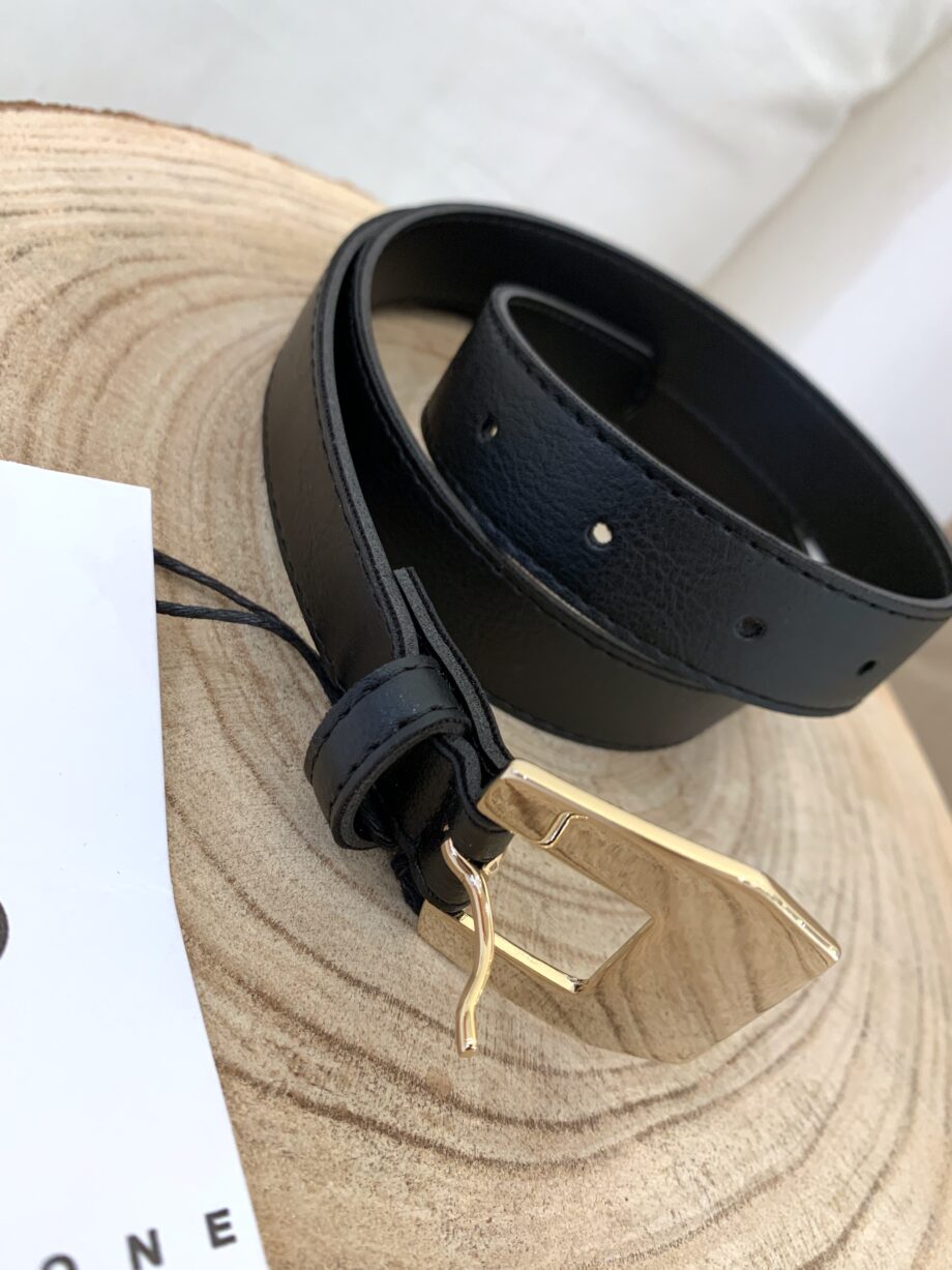 Shop Online Cintura nera con fibbia dorata HaveOne