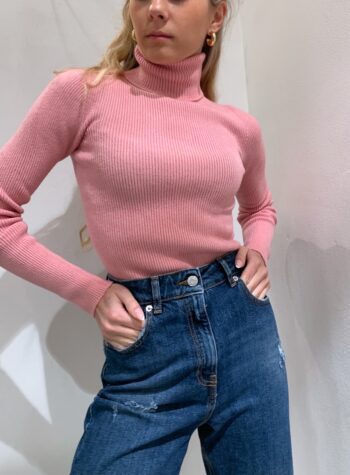 Shop Online Dolcevita a costine rosa barbie HaveOne