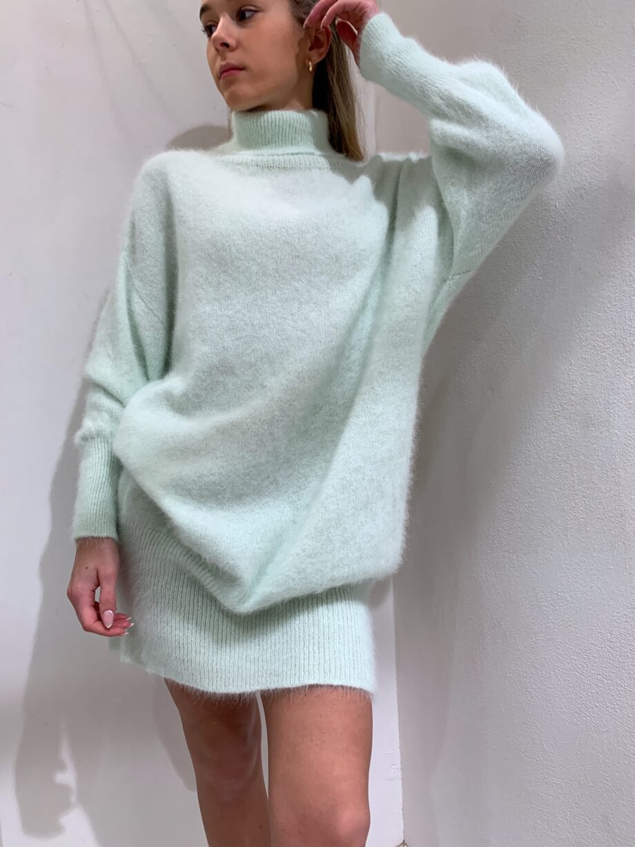 Shop Online Vestito in angora collo alto menta Vicolo