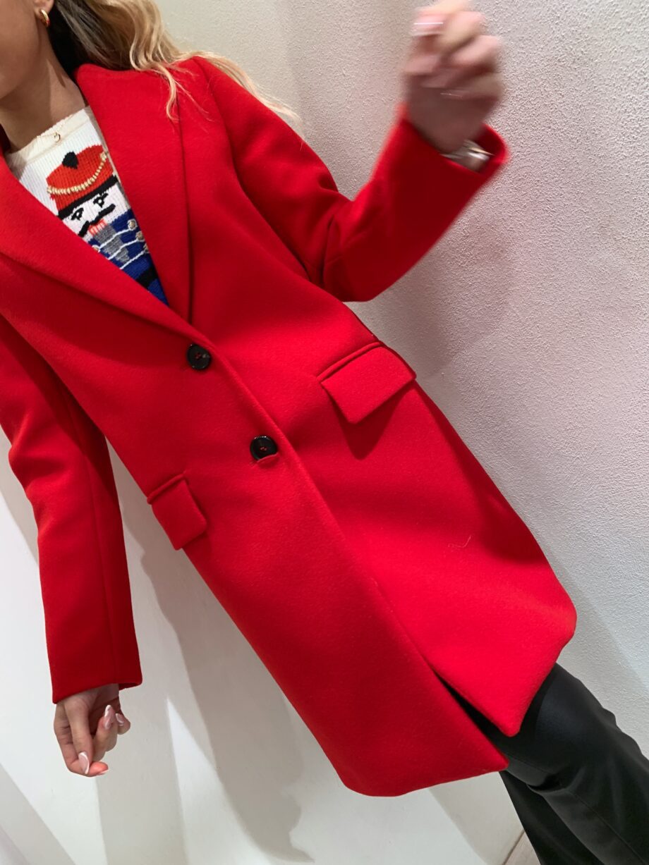 Shop Online Cappotto sfiancato rosso due bottoni Vicolo