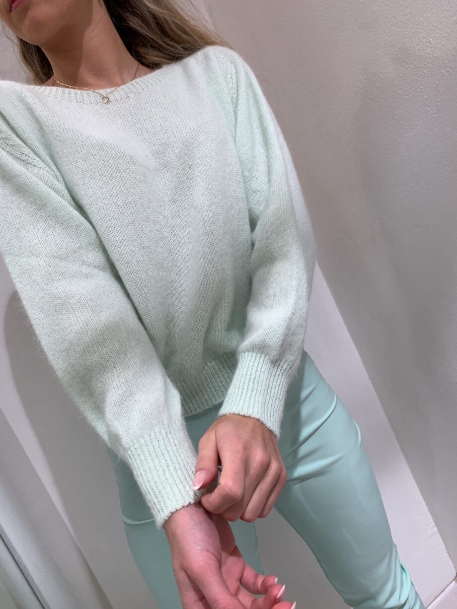 Shop Online Pull girocollo rasato menta Vicolo