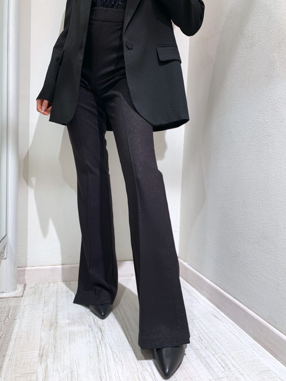 Shop Online Blazer nero a un bottone con lurex Vicolo