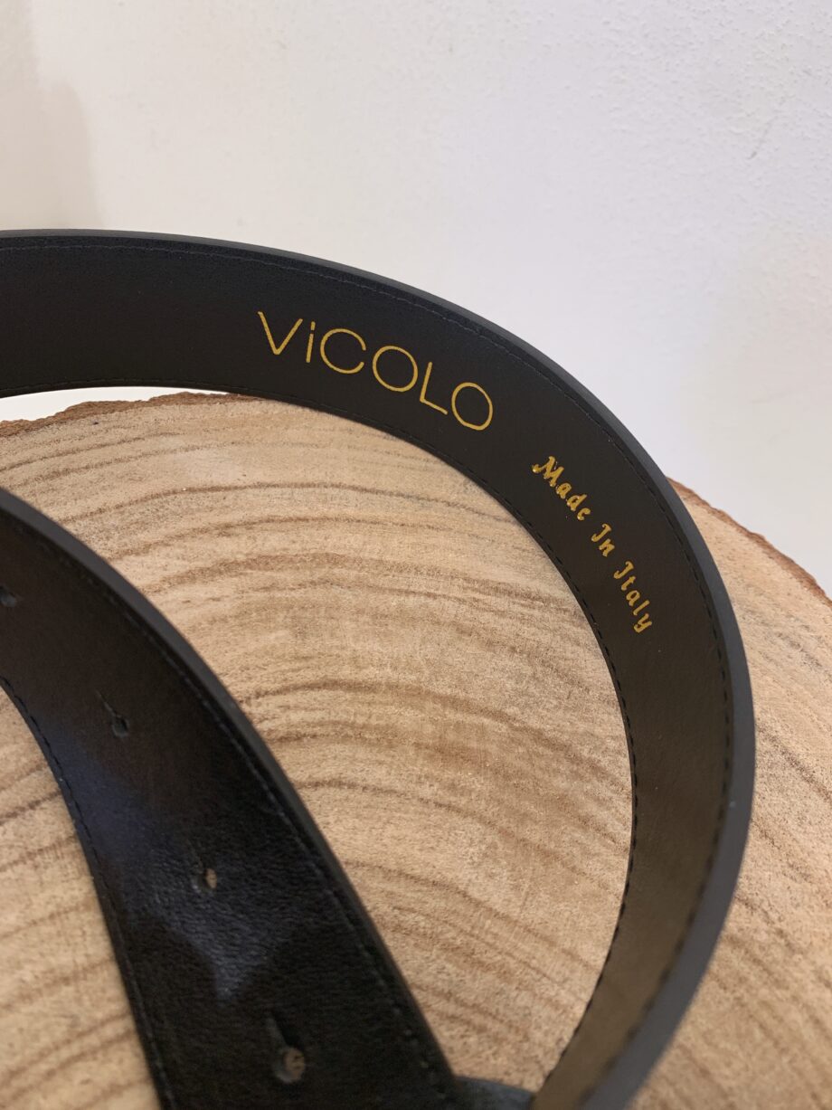 Shop Online Cintura nera modello fibbia VCL catena Vicolo