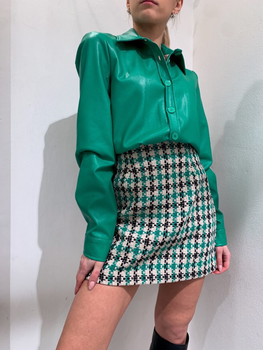 Shop Online Camicia verde in ecopelle Vicolo