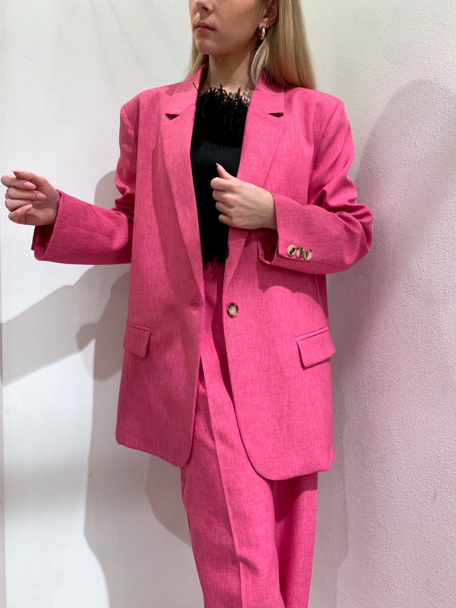 Shop Online Blazer over un bottone fucsia fiammato Vicolo