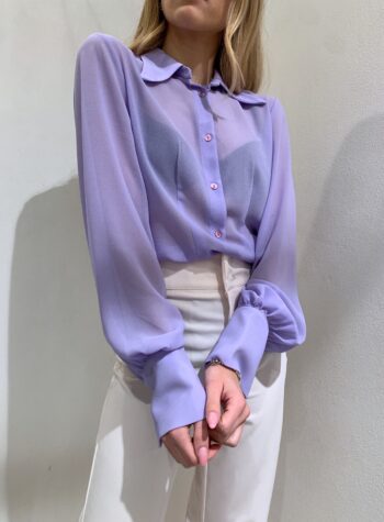 Shop Online Camicia in georgette lilla Have One