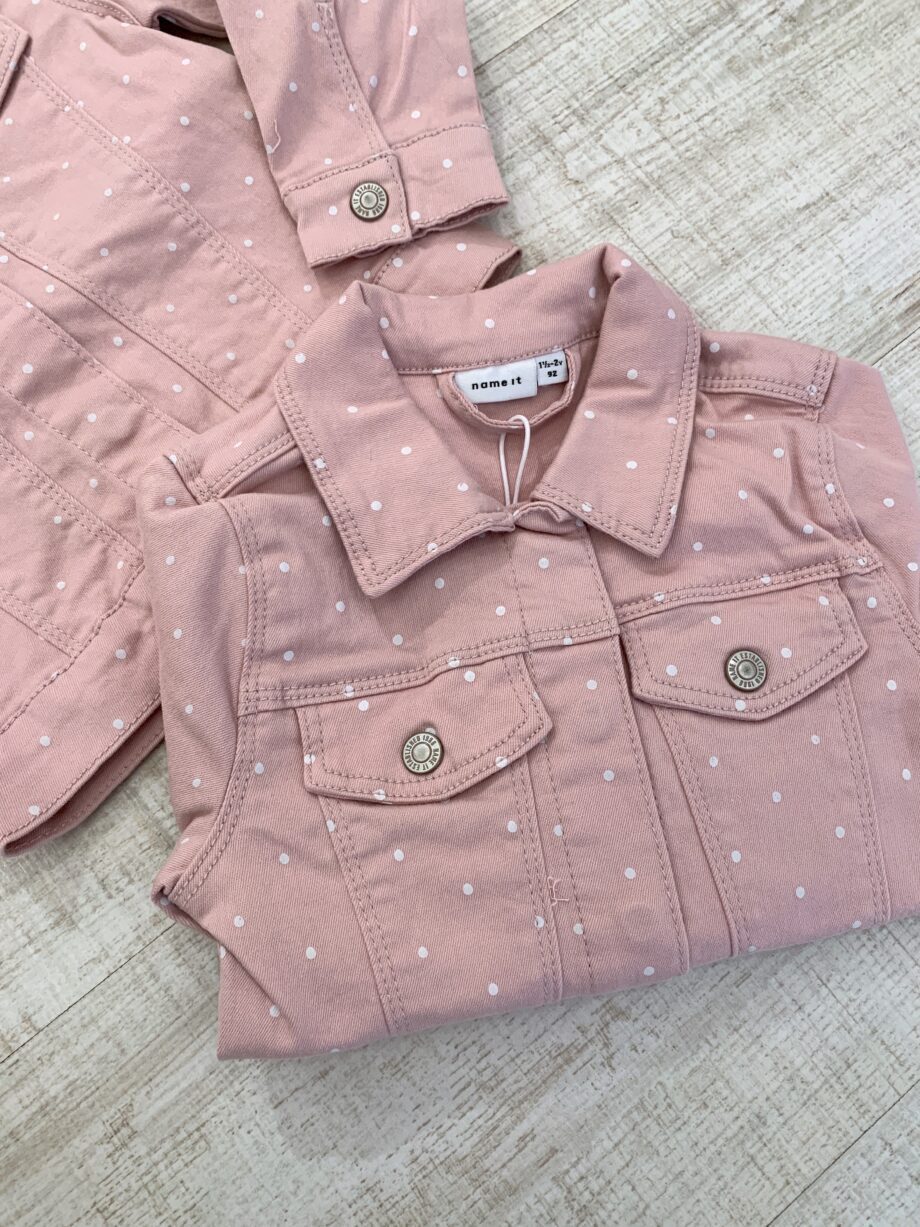 Shop Online Giacchetto jeans rosa a pois Name It