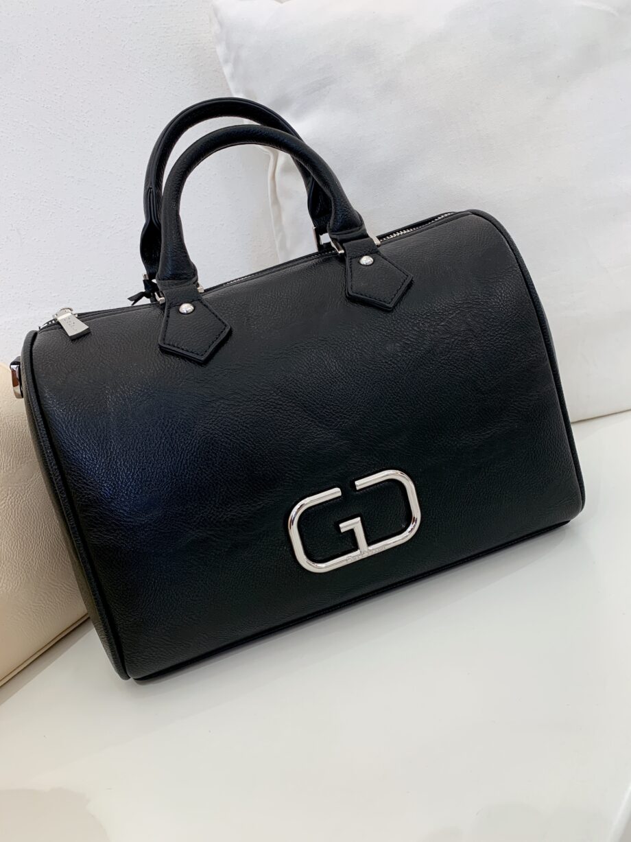 Shop Online Bauletto nina monogram nero Gio Cellini