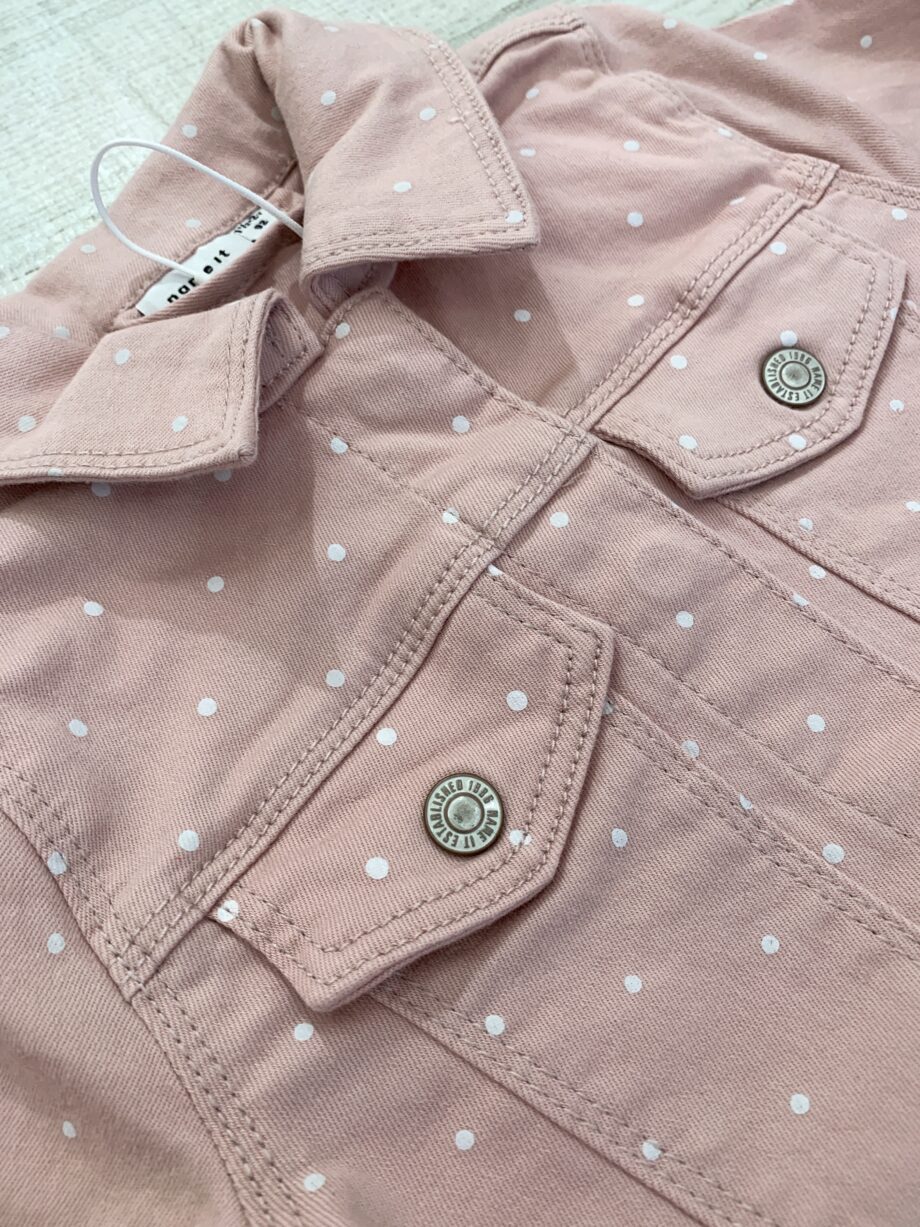 Shop Online Giacchetto jeans rosa a pois Name It