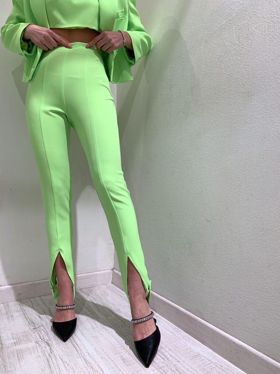 Shop Online Leggings verde acido con ghette Vicolo